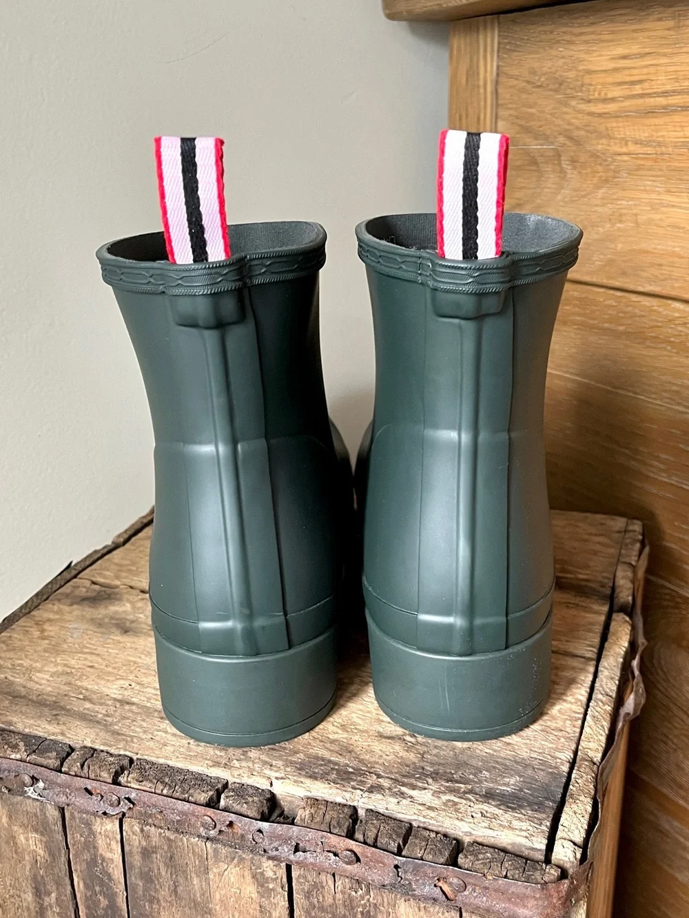 Hunter Womens Original Play Short Rain Boots Arctic Moss Green Size 11